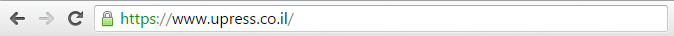 כתובת האתר של uPress עם תעודת SSL