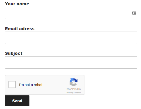 טופס עם recaptcha