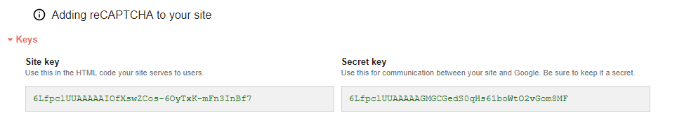 מפתחות recaptcha